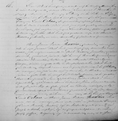 Document numérisé de mariage