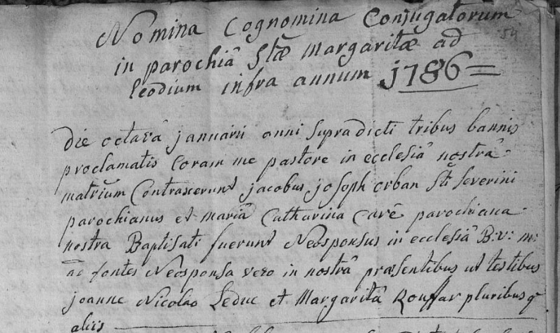 Document numérisé de mariage