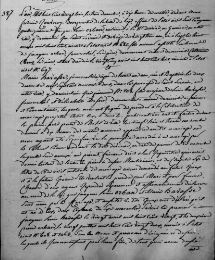 Document numérisé de mariage