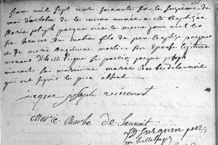 Acte de naissance de Marie Josephe PAQUE