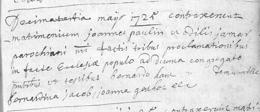 Document numérisé de mariage