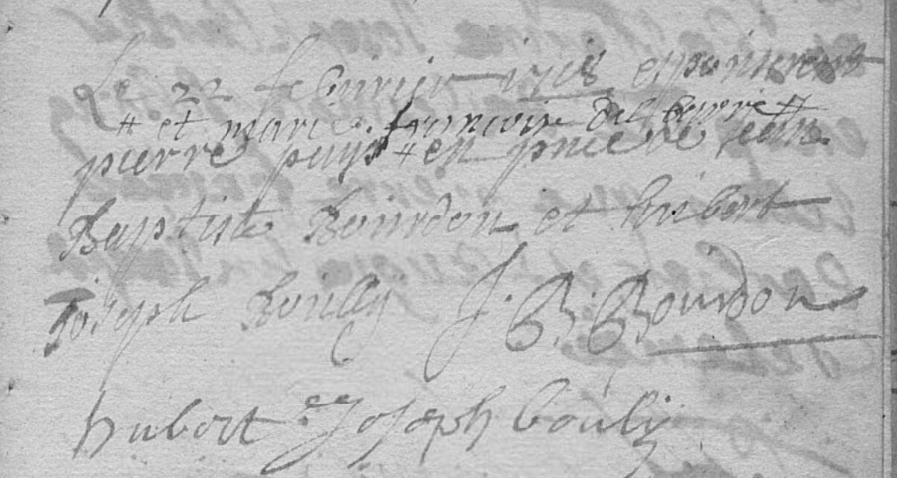 Document numérisé de mariage