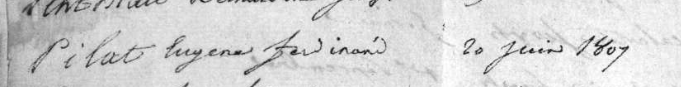Document de décès de Eugène Ferdinand Maxilien Joseph PILAT