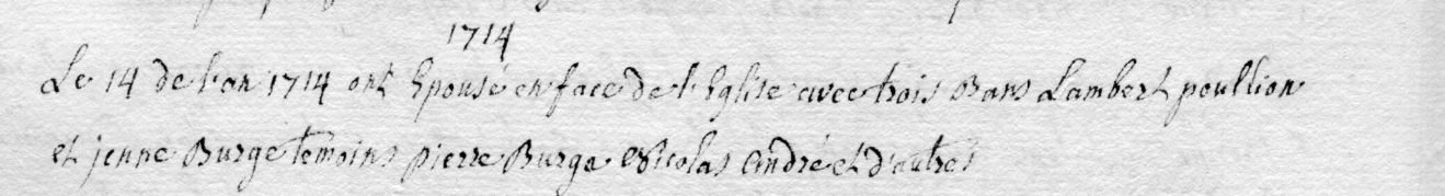 Document numérisé de mariage