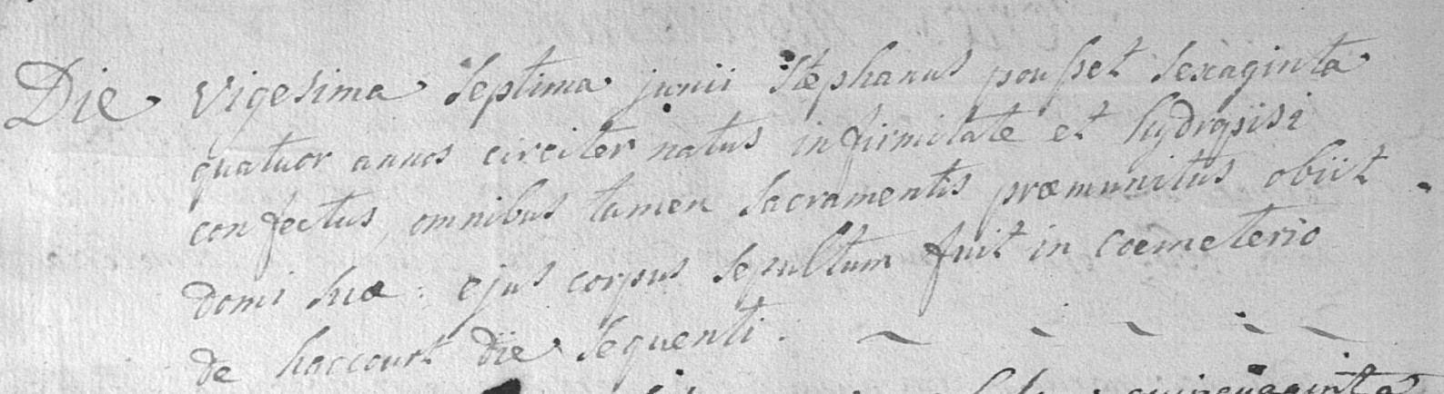 Document de décès de Etienne Stéphane POUSSET