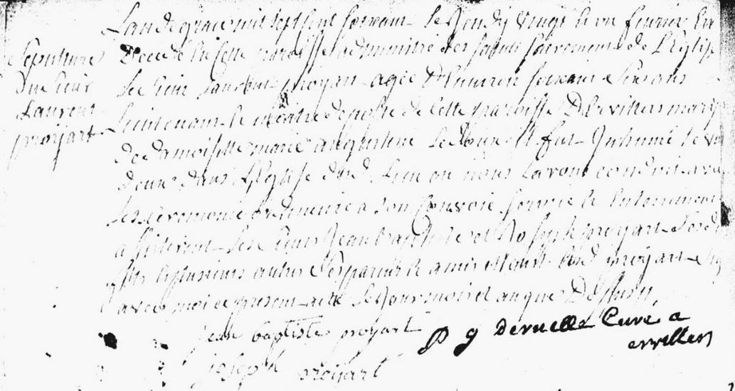 Acte de naissance de Laurent PROYART