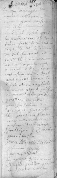 Document numérisé de mariage