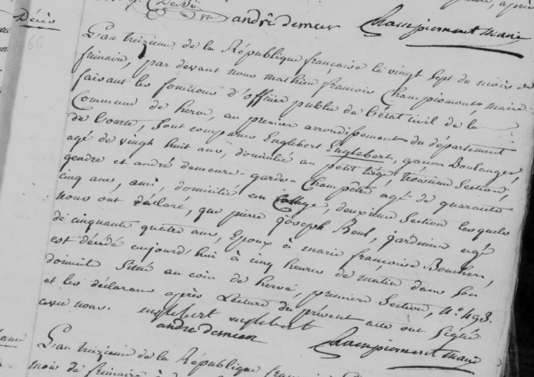 Document de décès de Pierre Joseph REUL