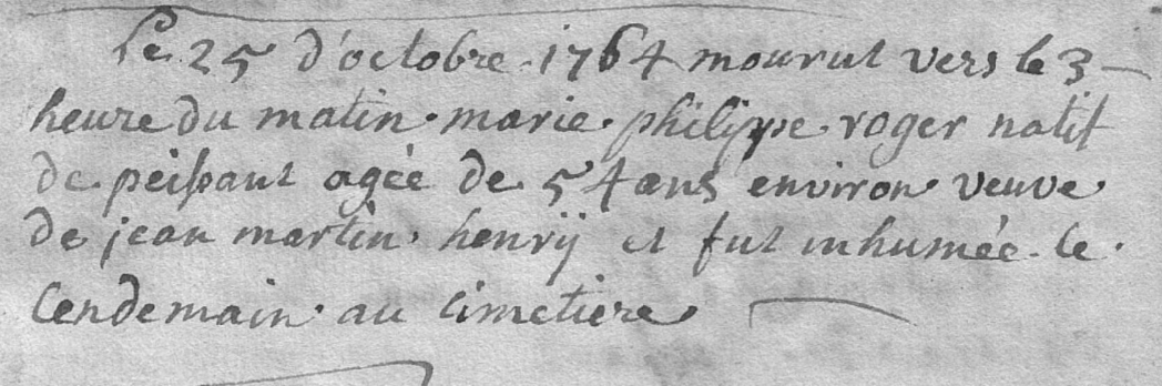 Acte de naissance de Marie Philippe ROGIER