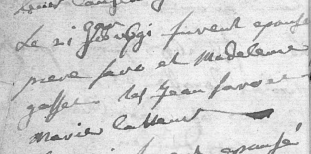 Document numérisé de mariage