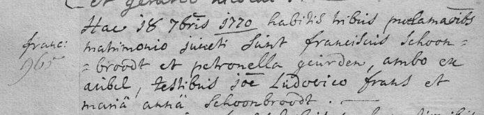 Document numérisé de mariage