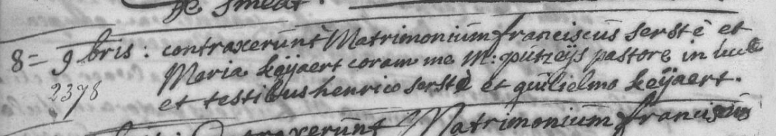 Document numérisé de mariage