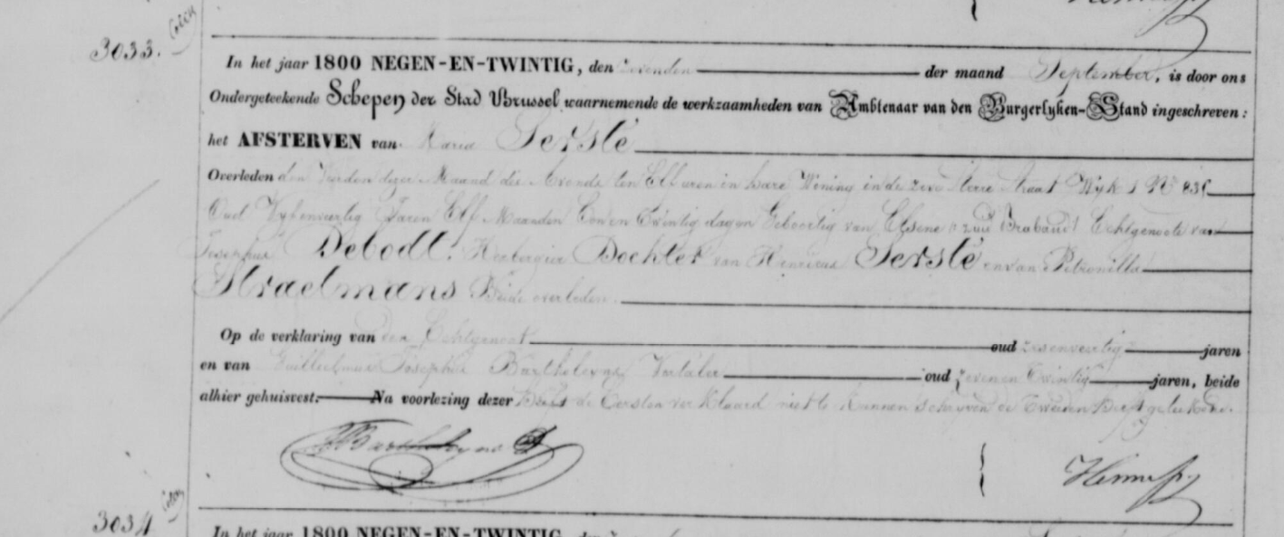 Document de décès de Marie SERSTE