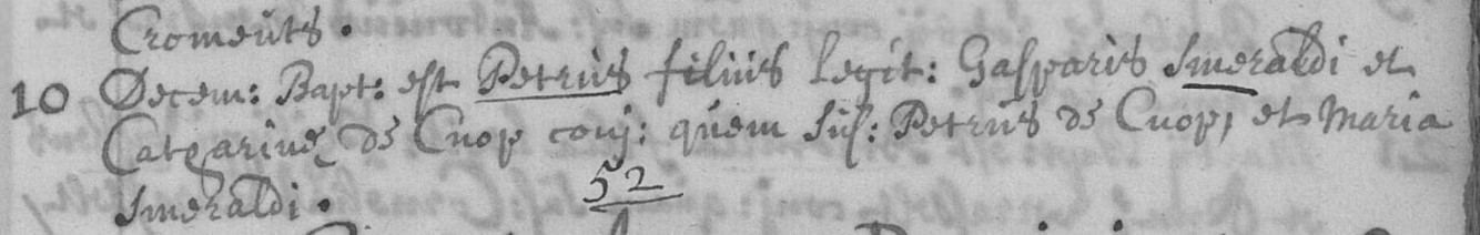 Acte de naissance de Pierre SMERALDI