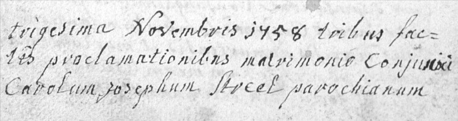 Document numérisé de mariage