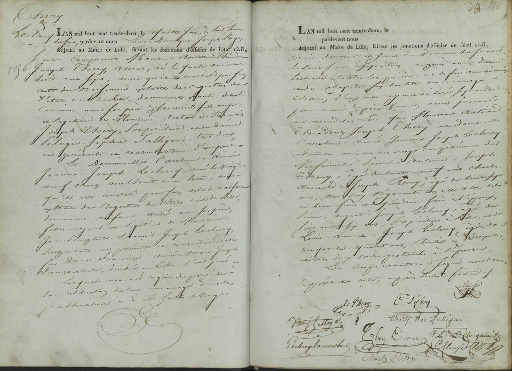 Document numérisé de mariage