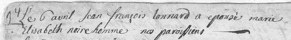 Document numérisé de mariage