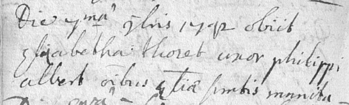 Acte de naissance de Elisabeth TOSSET