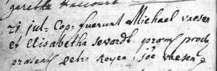 Document numérisé de mariage