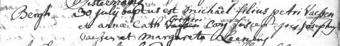 Acte de naissance de Michel VAESSEN