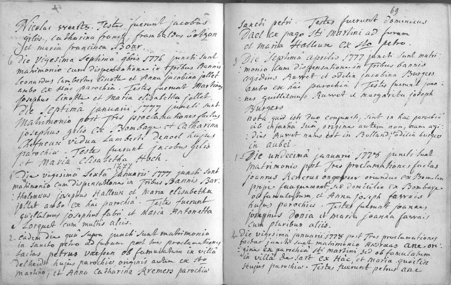 Document numérisé de mariage