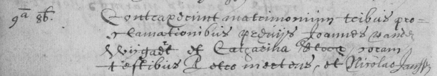 Document numérisé de mariage