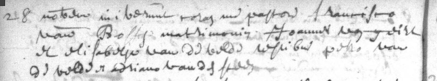 Document numérisé de mariage