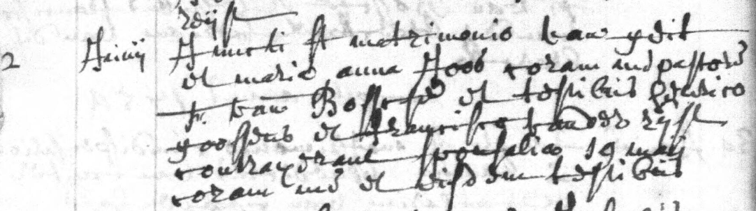 Document numérisé de mariage