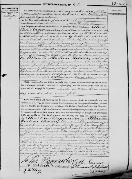 Document numérisé de mariage