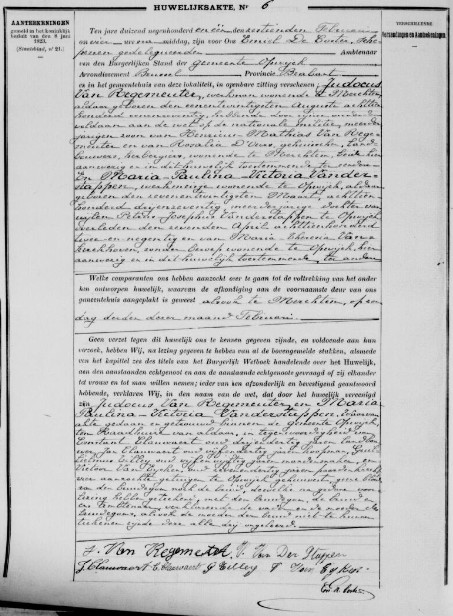 Document numérisé de mariage