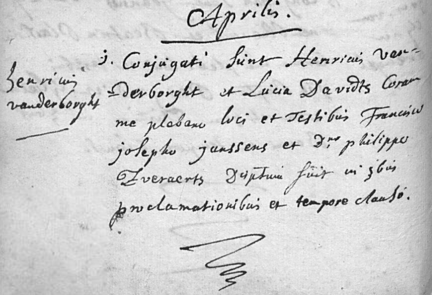 Document numérisé de mariage