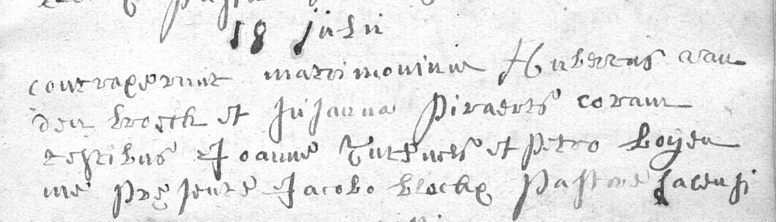 Document numérisé de mariage