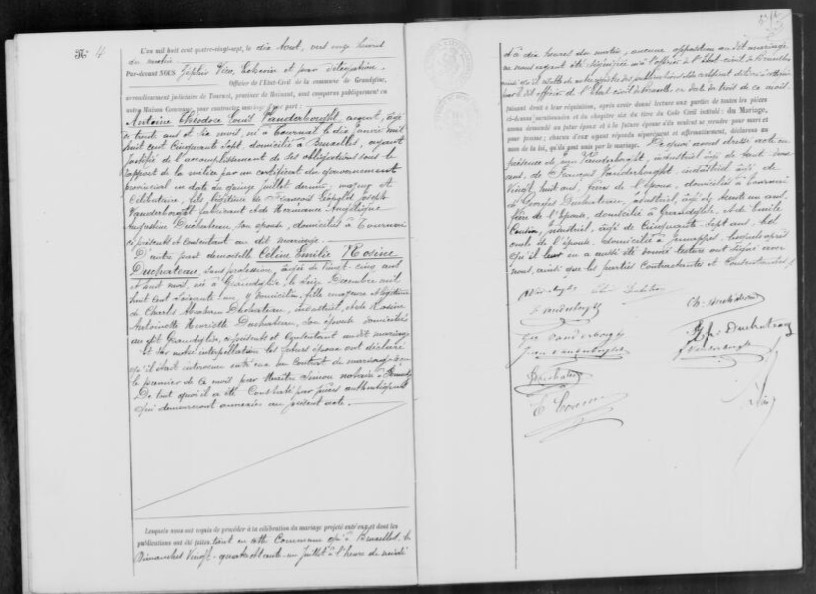 Document numérisé de mariage