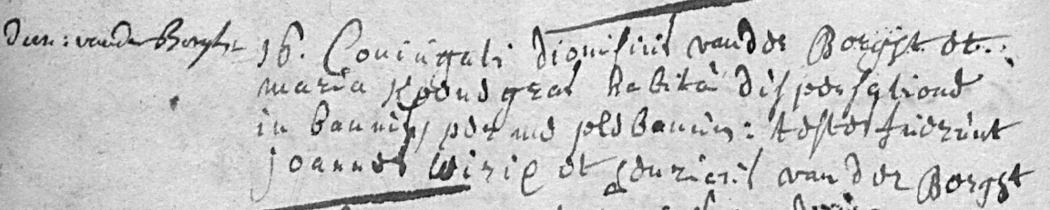 Document numérisé de mariage