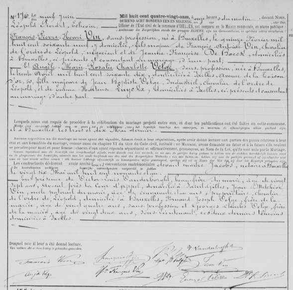 Document numérisé de mariage
