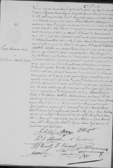 Document numérisé de mariage