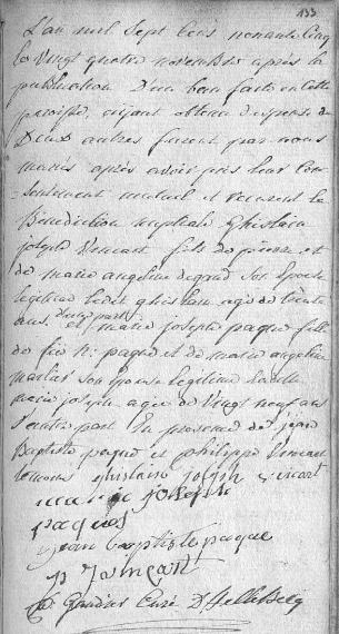 Document numérisé de mariage