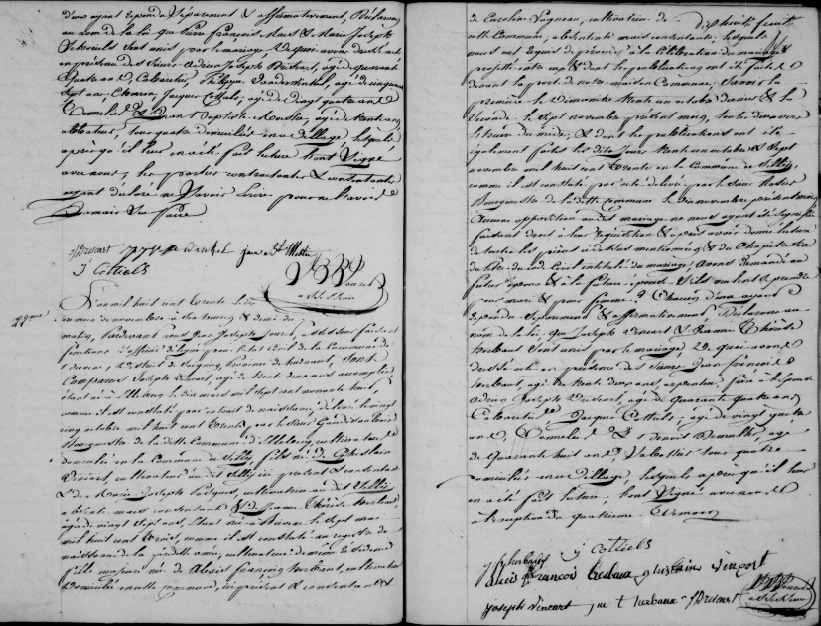 Document numérisé de mariage