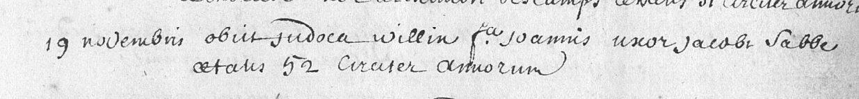 Document de décès de Judoca WALLEYN