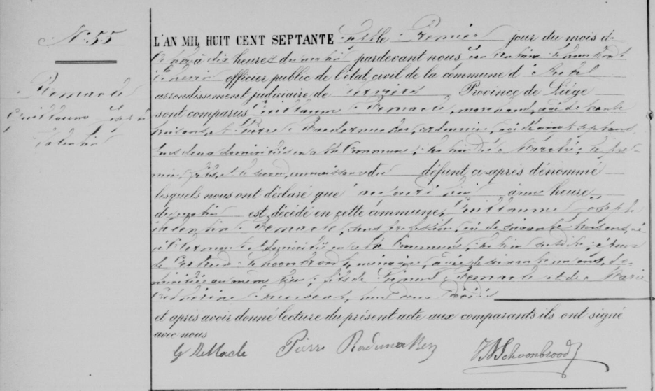 Document de décès de Guillaume Joseph Valentin REMACLE