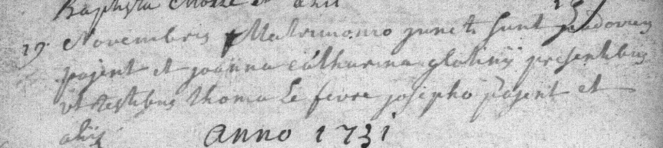 Document Mariage : 19 JUN 1758 à 6041 - Gosselies (BE)